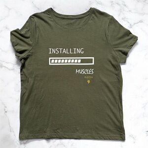 Women’s Olive Green Graphic T-Shirt Large Fitted New with tags